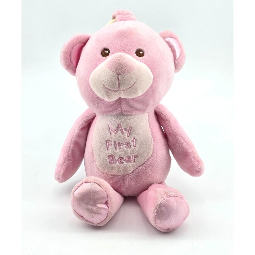 Kellytoy My First Bear Pink Plush Rattle Clip Baby Replacement Lovey 10" Teddy